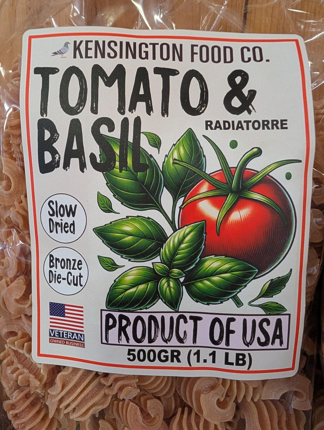 Pasta-Tomato & Basil Radiatorre